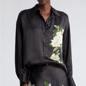 FZimmermann Harmony Flower Buttoned 100% Silk Shirt
